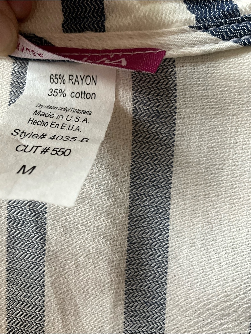 NWT Ixia Striped Wrap Midi Dress in White and Blue with Tie Waist - Picture 5 of 9